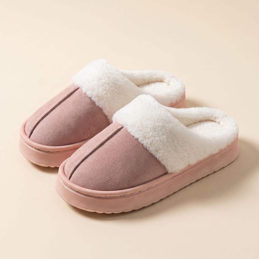 Chaussons Câlin Femme fourrure – Rose poudré