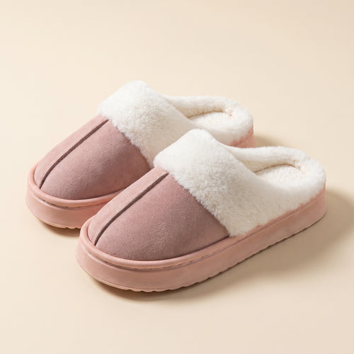 Chaussons Câlin Femme fourrure – Rose poudré
