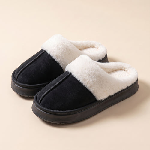 Chaussons Câlin Femme fourrure – Noir