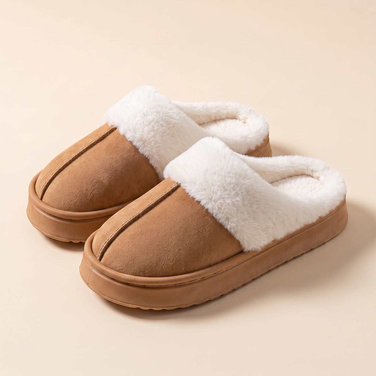 Chaussons Câlin Femme fourrure – Camel