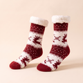 Chaussettes polaires nordiques doublées sherpa – Rouge