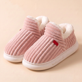 Chaussons Cocon Enfant en velours côtelé – Rose poudré